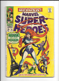 MARVEL SUPER-HEROES #15 FEATURING MEDUSA FAIR/GOOD 1.5 $10