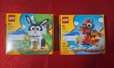 Lego 40575 & 40611 year of the Rabbit & dragon, View more