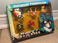 1999 Digimon Pendulum Figures + Trading Card
