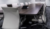 Tayco Norris Boardroom Table 192"W x 60"D with 2 Grommets