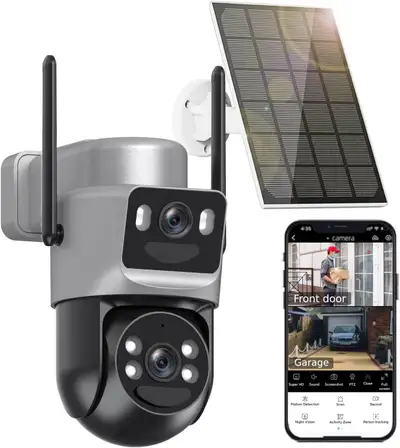 Kurain 6MP Dual Lens Solar Security Camera Wireless Outdoor, View more