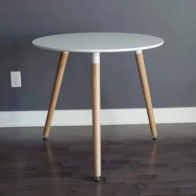 Special offer! 3 leg white round dining table, coffee table, View more