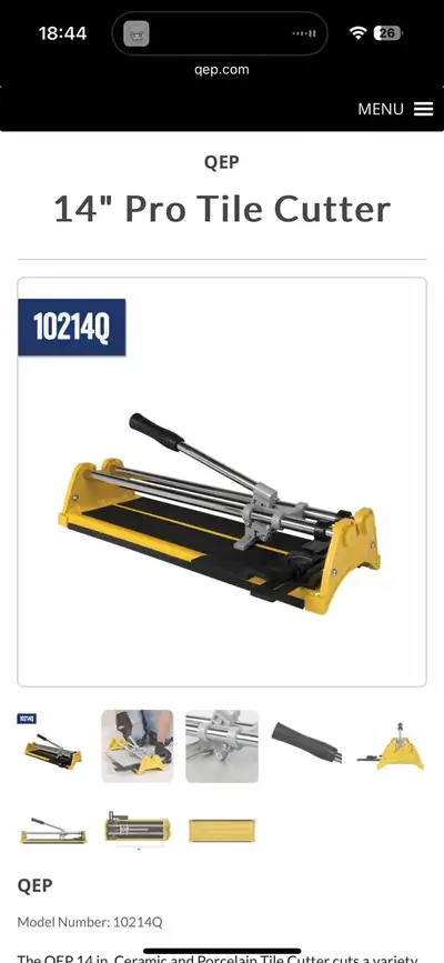 *Barrie North - Georgian college area* https://www.qep.com/products/14-professional-tile-cutter/ Use...
