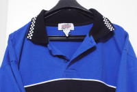 Checkered racing polo shirt Mens 2XL