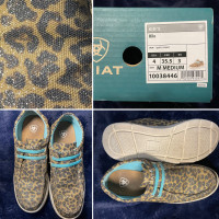 Girls / Teen Size 4 Ariat Hilo Shoes - Leopard Print