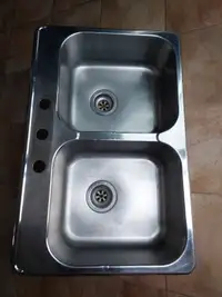Kitchen Double Sink - stainless