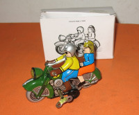 Motorcycle Wind-Up 2 Couple Riders As Seen -Brand New Tin Boxed