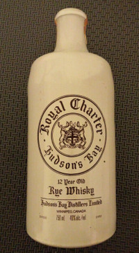 Antique or Vintage Hudsons Bay Royal Charter Whisky Bottle 1973