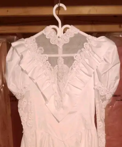 Wedding Dress (Taffetta and Lace) with Train and Veil, View more