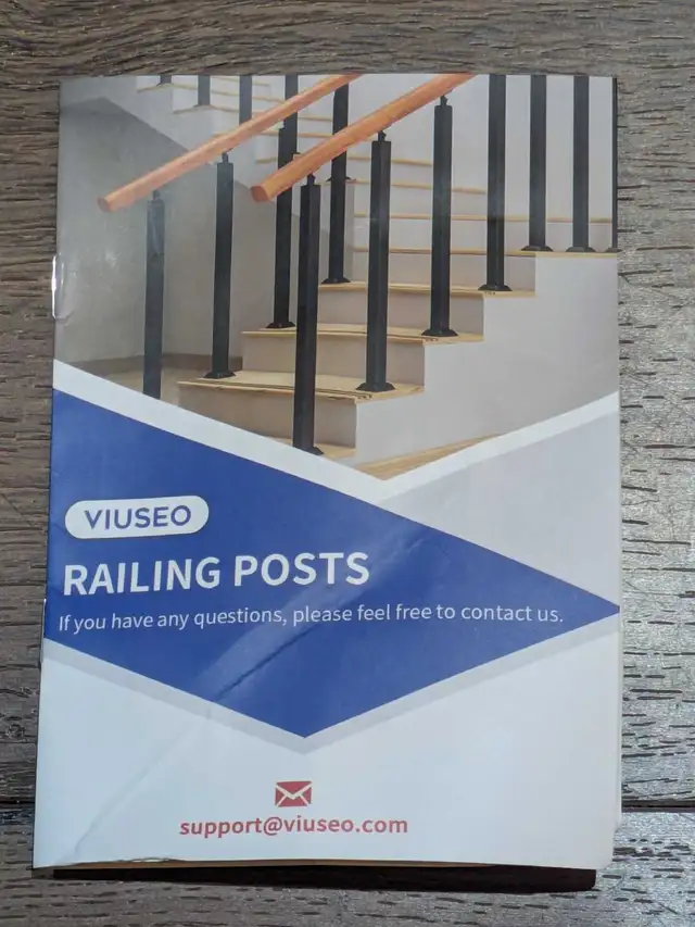 New Viuseo 34 inch (4 post) Black Stair Railing Posts | Outdoor Décor ...