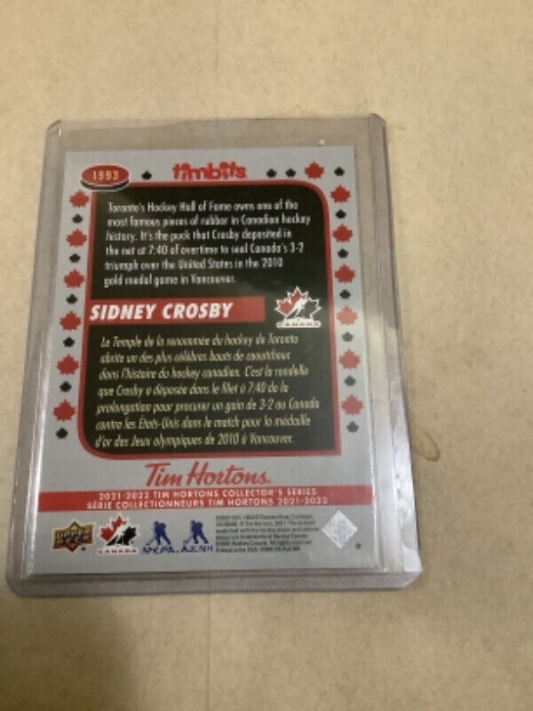 2021/22 TIM HORTONS TEAM CANADA TIMBITS 1993 SIDNEY CROSBY | Arts ...