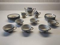 Vintage toy porcelain miniature tea set