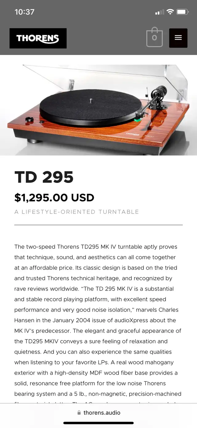 Thorens turntable (price reduced) in Stereo Systems & Home Theatre in Hamilton - Image 5