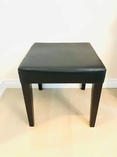 2 Chocolate Leather Accent Bar Stools – Great Condition, View more