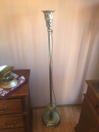 Vintage Chrome 2 Tier Floor Lamp