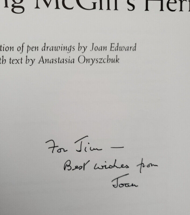 REDISCOVERING McGILL'S HERITAGE -1997 - SIGNED - Joan Edward dans Essais et biographies  à Laval/Rive Nord - Image 4