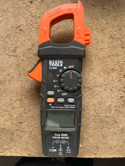 Digital Clamp Meter AC/DC Auto-Ranging 600 Amp, LoZ, Measures Voltage, Resistance, More Klein Tools...