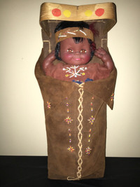 Rare Vintage Native American Doll in Papoose