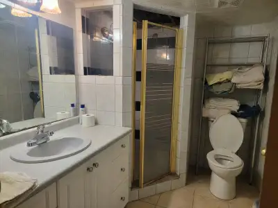 Men only Beautiful and private newly furnished room including A/C, living room, kitchen (microwave,...