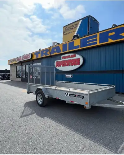 Bought new may 8 2024 from Jensen trailer Hot dip galvanized bearings, tires, wood floor, lights are...