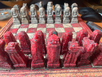 Vintage Hand Carved Mayen Chess set