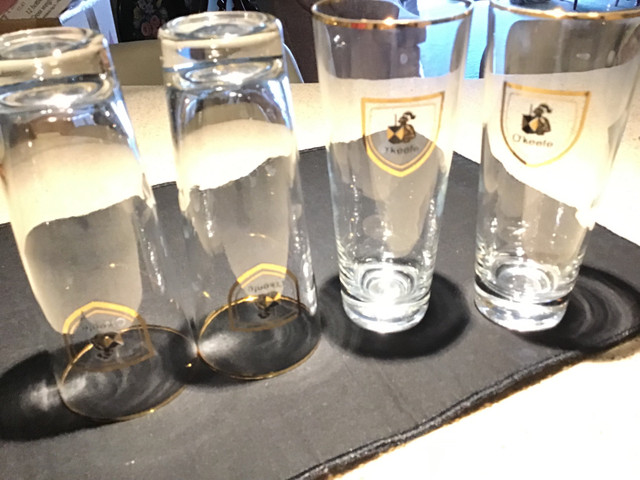 Gold trim O’Keefe Pilsner glasses in Arts & Collectibles in La Ronge - Image 3