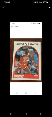 1989-90 Hoops Akeem Olajuwon Houston Rockets HOF Basketball Card