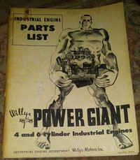 WILLYS Power Giant 4 6 cylinder industrial engines Parts manual