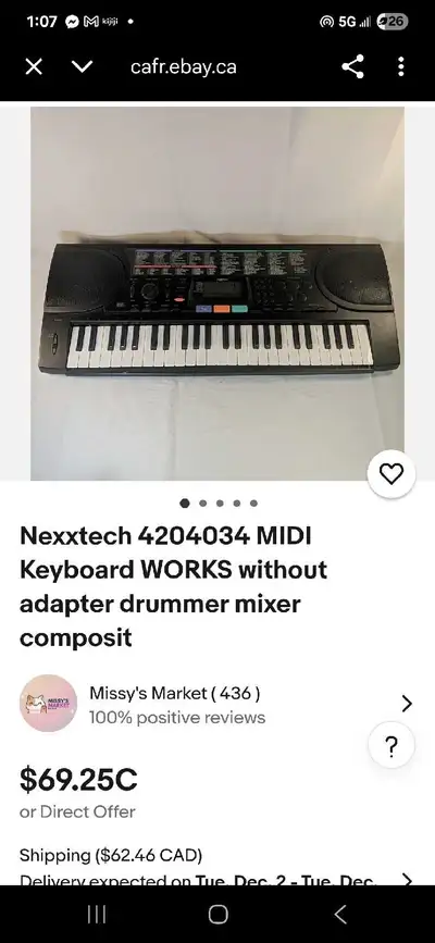 Nexxtech MIDI Keyboard, View more