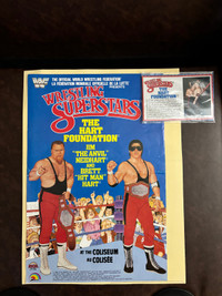 Vintage 1987 LJN WWF WWE Hart Foundation Wrestling Poster Set