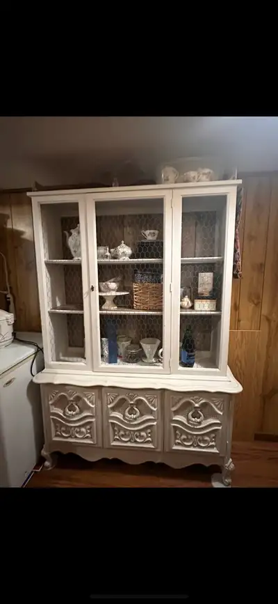Vintage French Provincial China Cabinet, View more