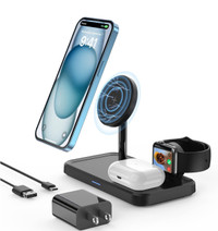 JoyGeek 3 in 1 Wireless Charger Stand for Apple Devices