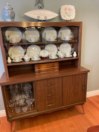 Vintage China Cabinet: Buffet and Hutch