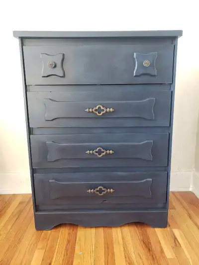 Beautiful Refinished Nocturne Blue Vintage Tallboy , View more
