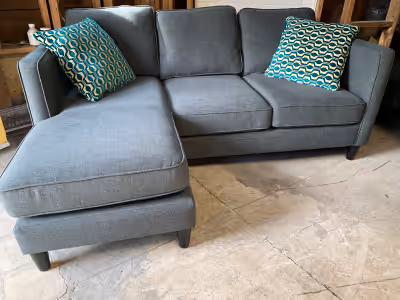 Modern condo size grey sectional couch in excellent condition, made in Canada by urban barn . Medium...
