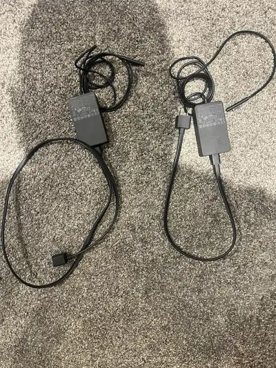 Two genuine Microsoft Surface Pro laptop power cords, View more