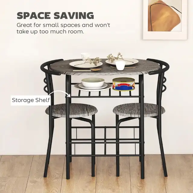 3pc Dining Table chairs set, 31.5" Kitchen Table and Chairs  in Dining Tables & Sets in Markham / York Region - Image 4