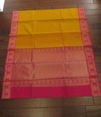 brand new yellow and pink sari!