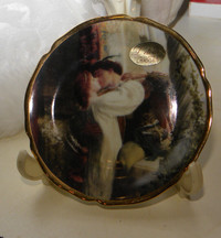 Vintage Limoges Lovers Embracing Ceramic Mini Plate