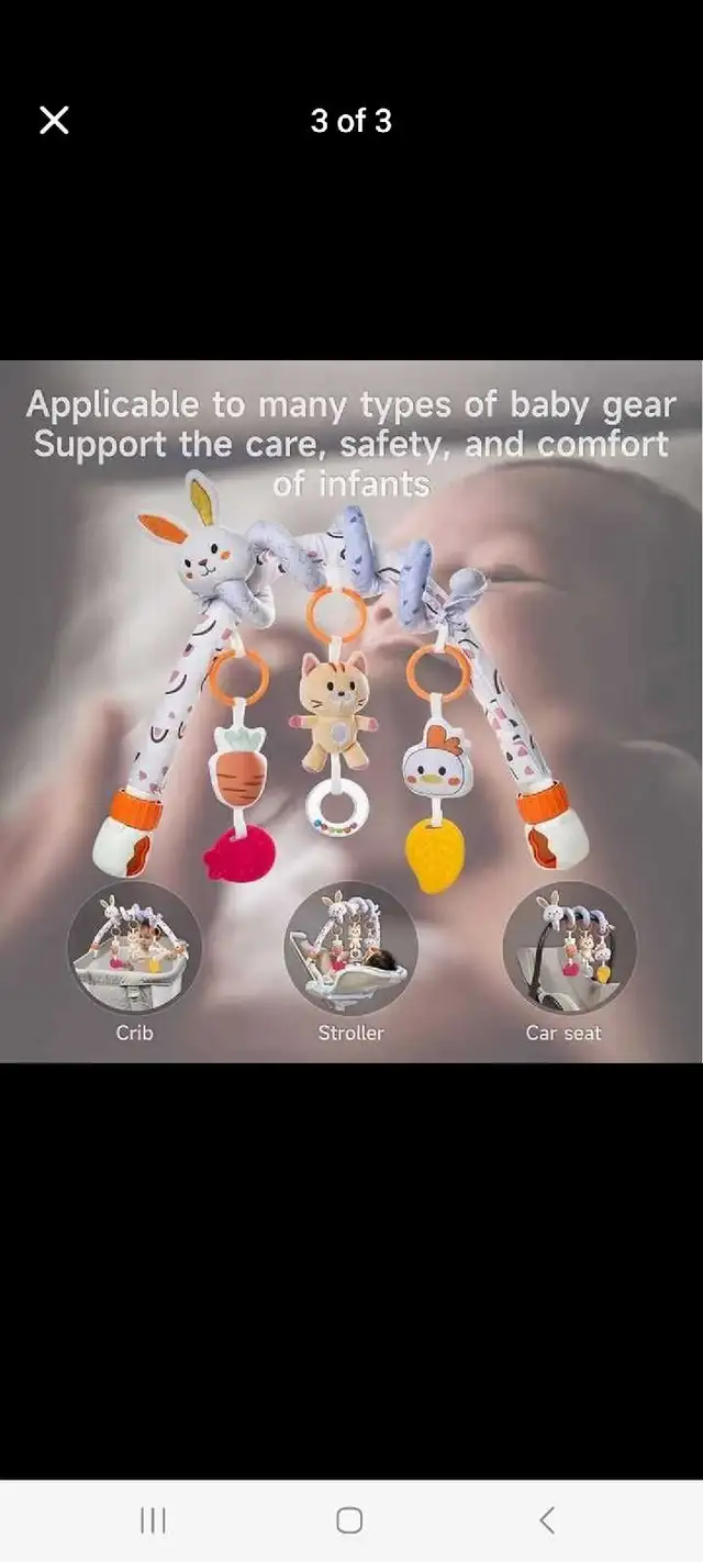 2-in-1 Baby Stroller Activity Arch & Spiral Toy – Adjustable  in Toys in City of Montréal - Image 3