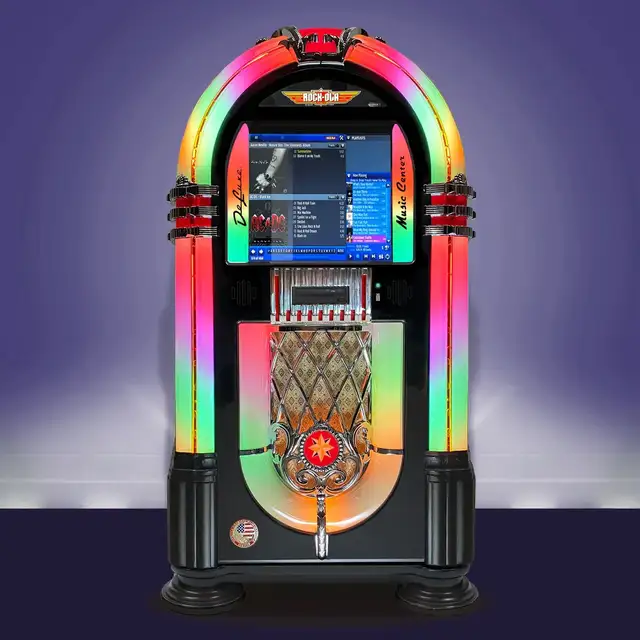 ROCK-OLA BUBBLER DIGITAL MUSIC CENTER JUKEBOX - BLACK