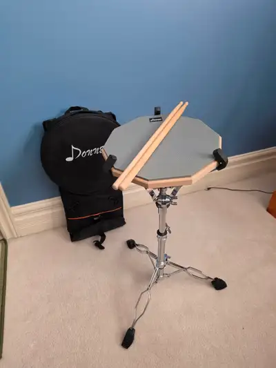 Drum Practice Pad Kit (Includes Stand, Bag, & Extra Drumsticks), View more