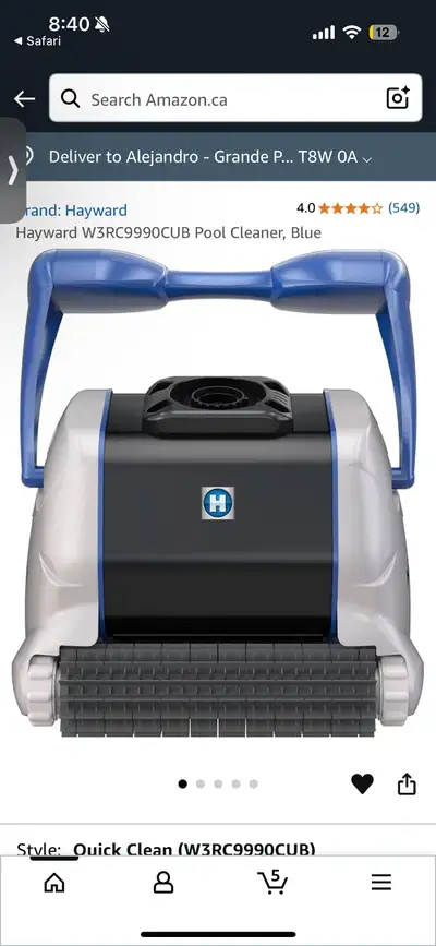 Brand New Hayward Robotic Pool Cleaner (Quick Clean W3RC9990CUB), View more