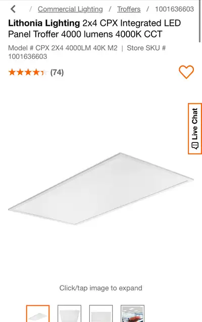 Lithonia Light 2x4 Panel Troffer , View more