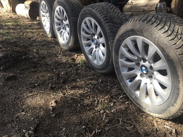 BMW 205/55r16 studded 5x120 factory set in Tires & Rims in Vernon - Image 2
