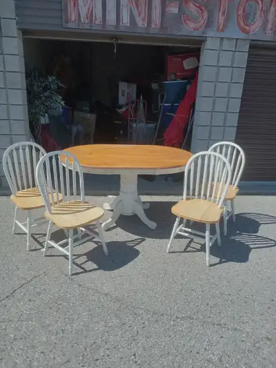 SOLID WOOD DINING TABLE AND CHAIRS, View more