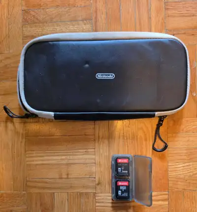 Switch Games and used OLED switch case, View more