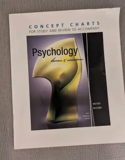 Psychology Concept Charts Textbook