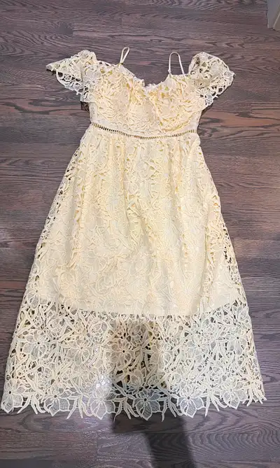 Yellow lace ASTR the label dress, View more