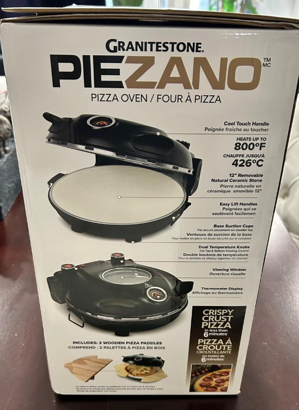 Piezano Pizza Oven Electric Pizza Oven Indoor/Outdoor in Toasters & Toaster Ovens in Mississauga / Peel Region - Image 3